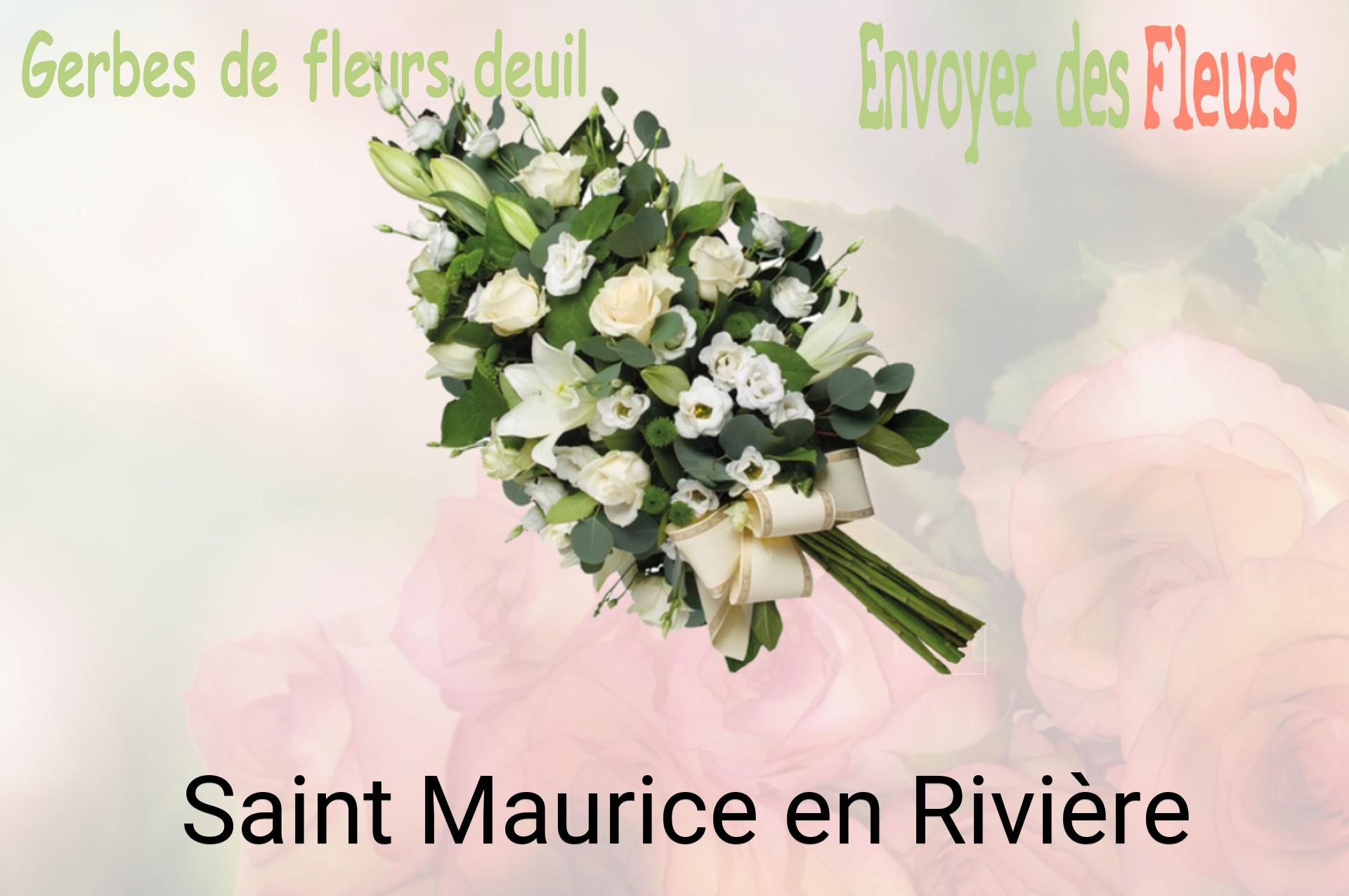 Gerbe de fleurs de deuil livrée à Saint-Maurice-en-Rivière